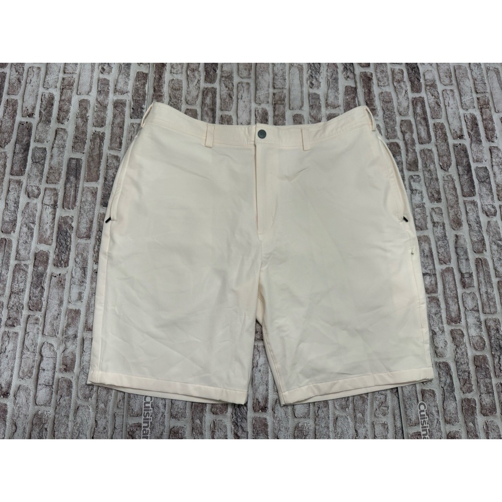 Mack Weldon Shorts Mens XL Off White Golf Radius Performance Stretch Flex Froth